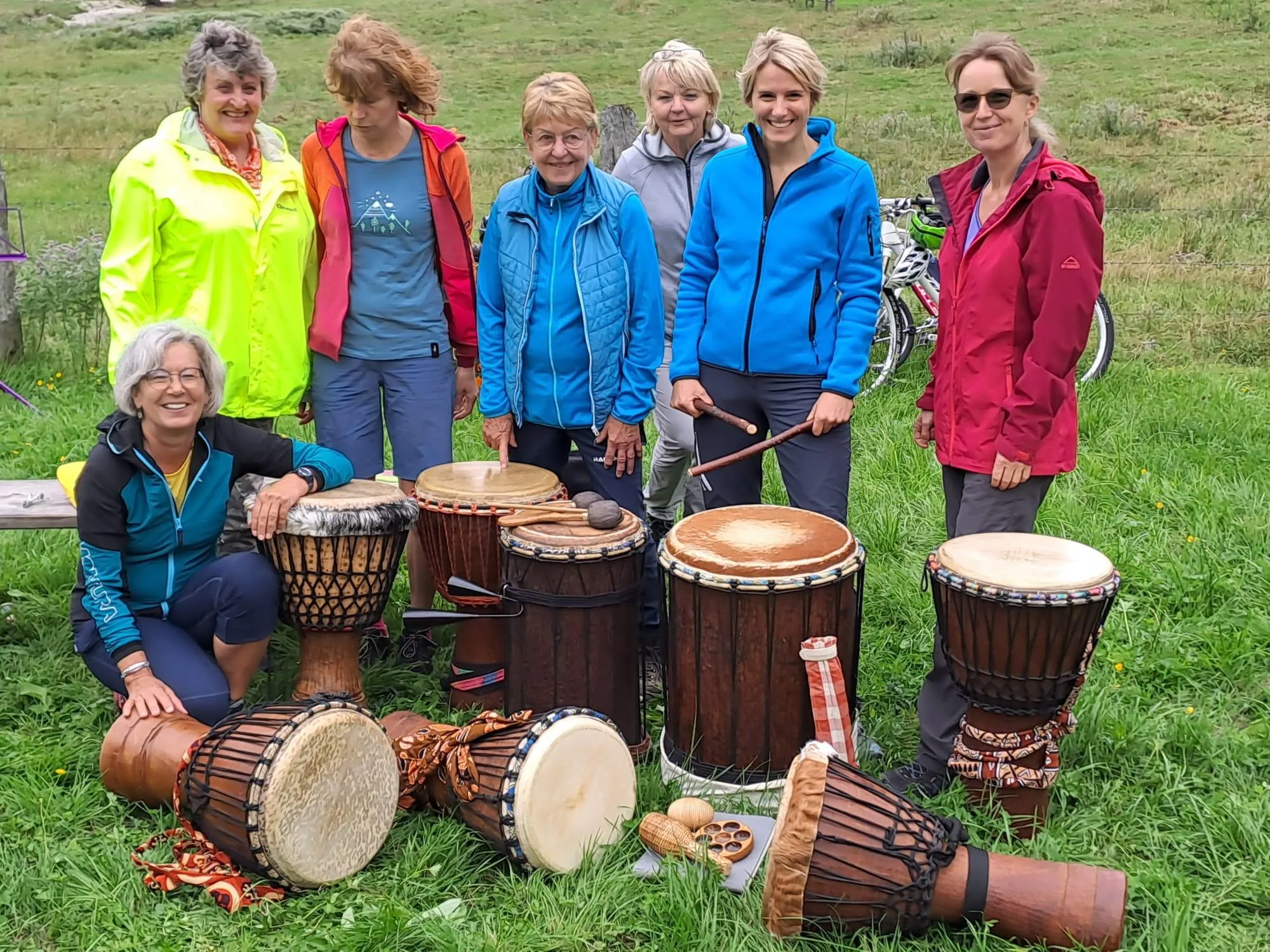 Trommelgruppe Mamaya beim Auftritt